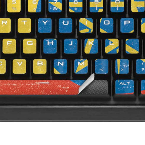 Ethiopia Flag Distressed K95 RGB PLATINUM Mechanical Gaming Keyboard Skin